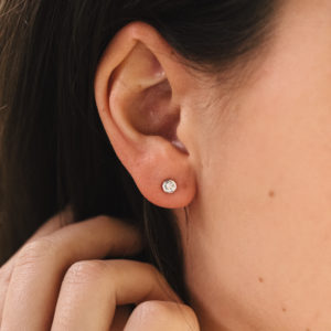 Boucles d'oreilles en or blanc - Diamant